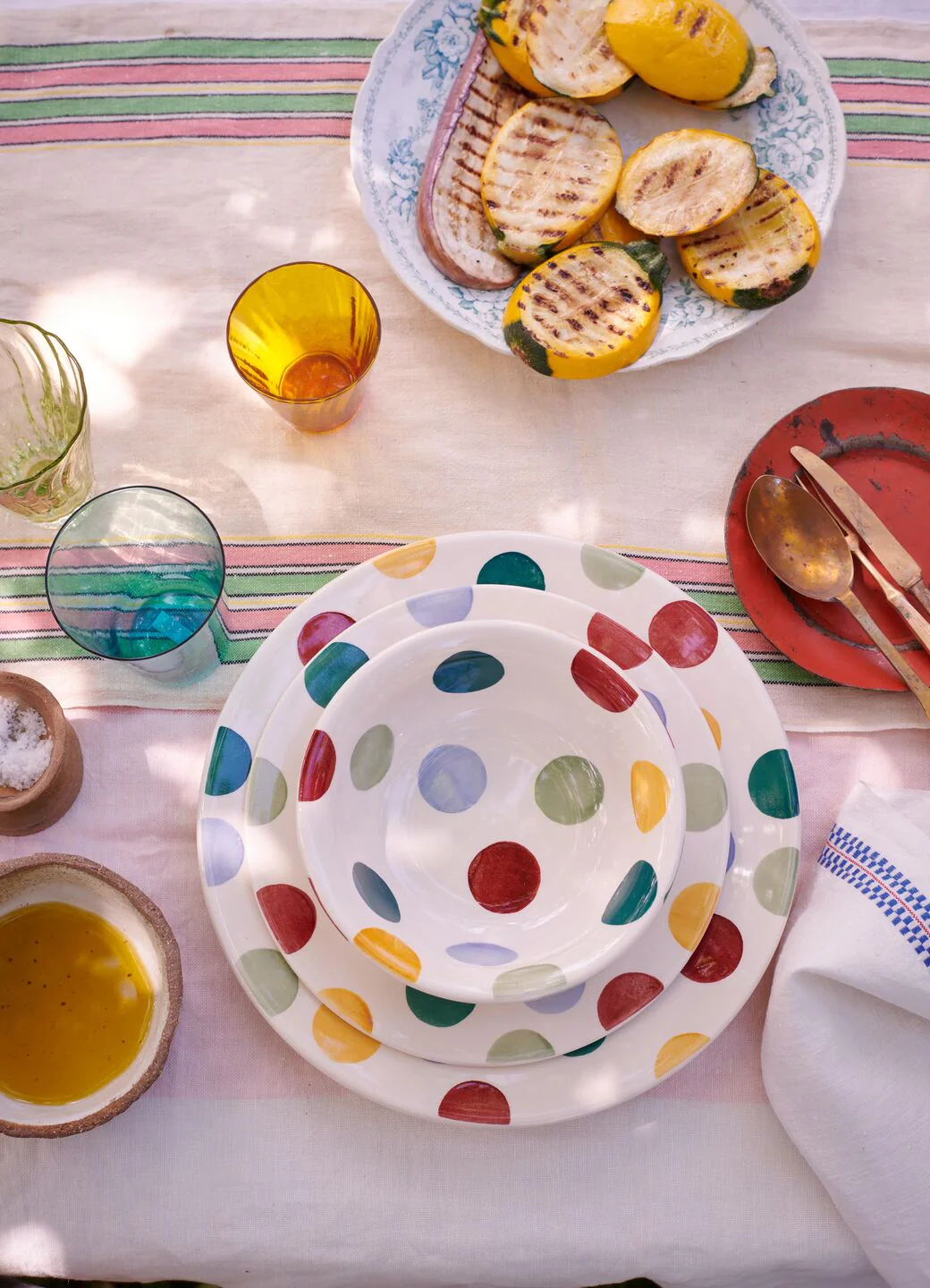 Big Polka Dots Medium Dinner Plate, 8.5 Inch - Image 3