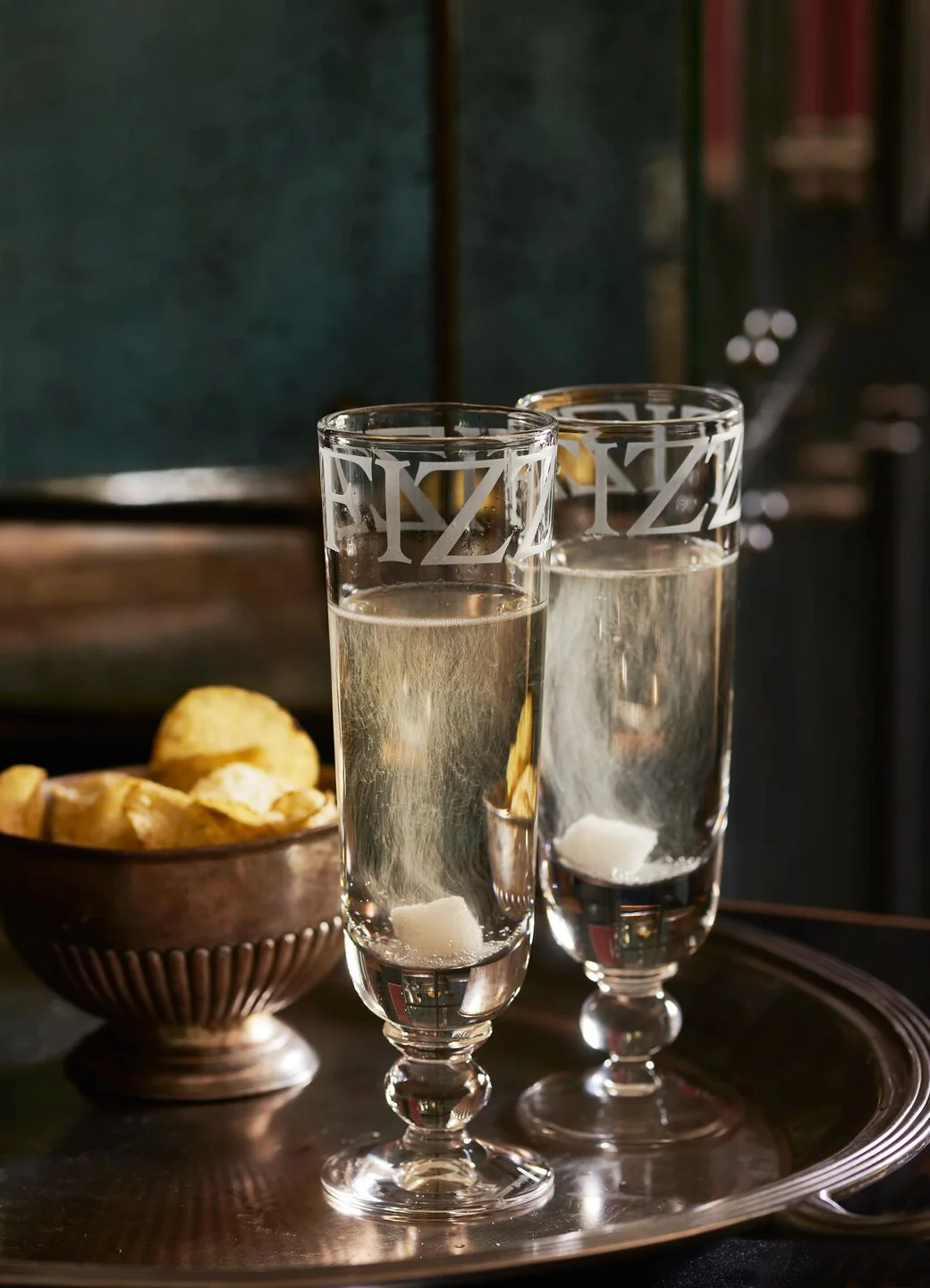 Black Toast Set Of 2 Glass Flutes - Image 3