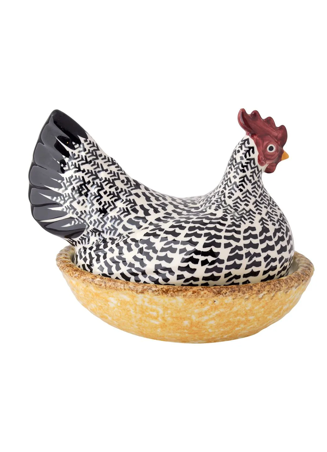 Handpainted Large Hen On Nest - Image 4