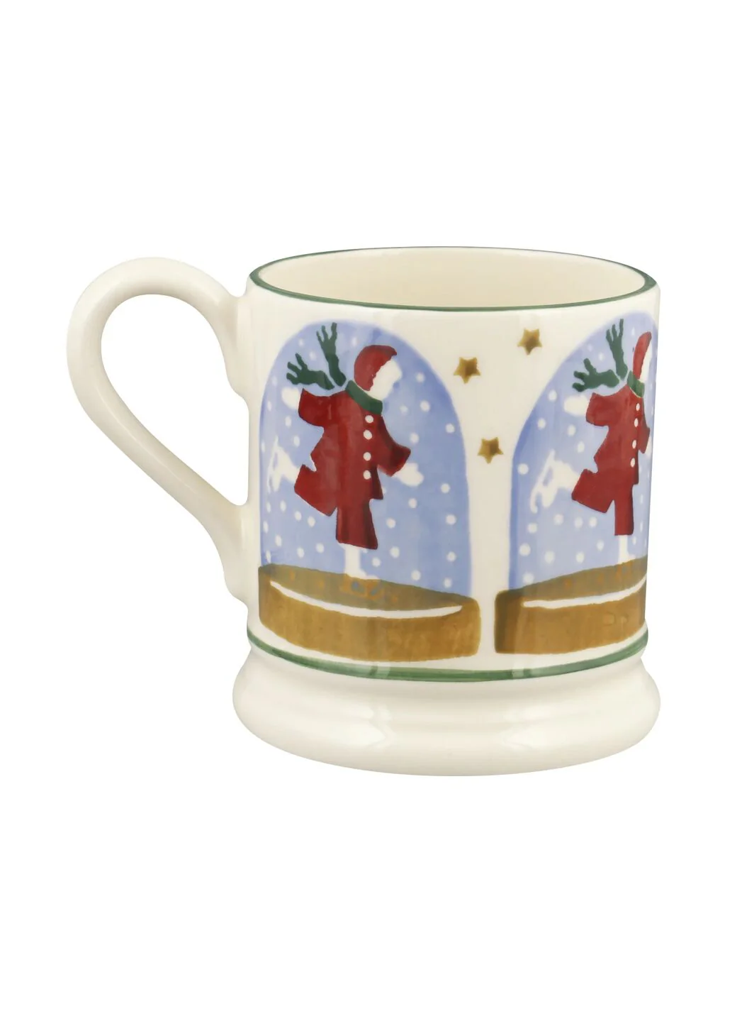 Ice Skater Snow Globe 1/2 Pint Mug - Image 3