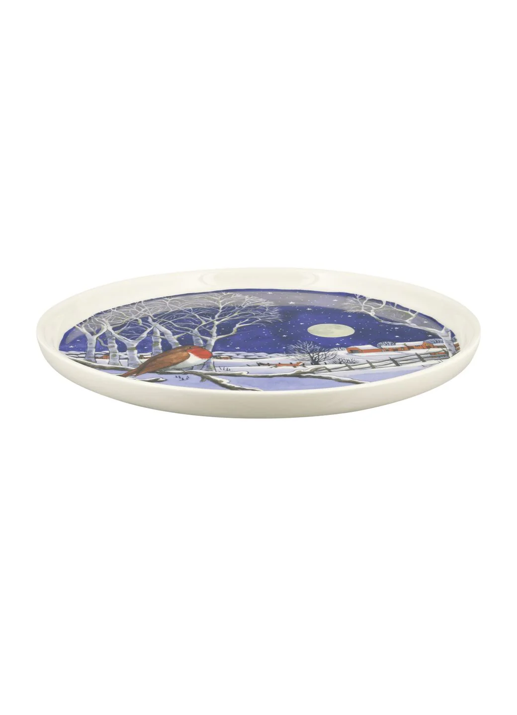 Midnight Robin Flat Serving Plate - Image 3
