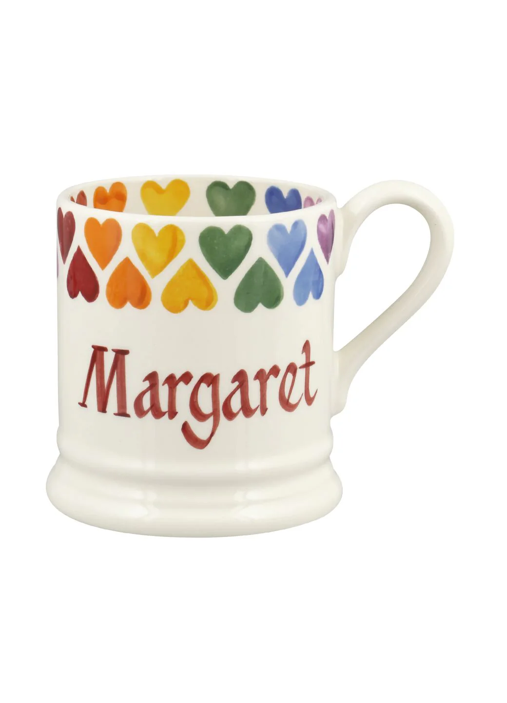 Personalised Rainbow Hearts 1/2 Pint Mug - Image 2