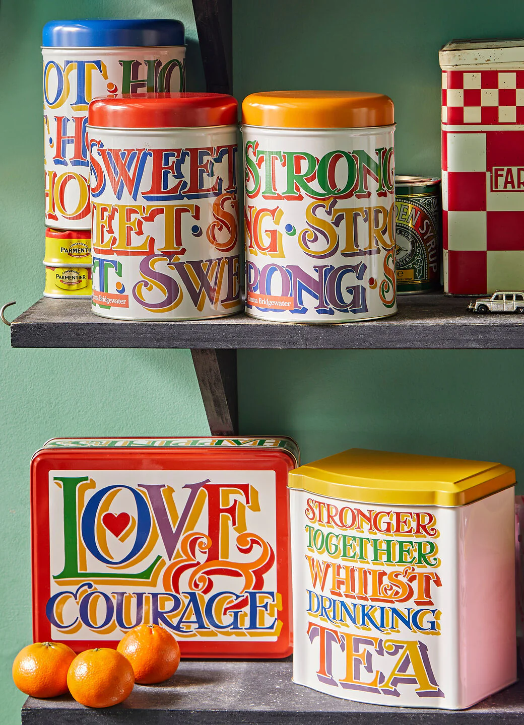 Rainbow Toast Set Of 3 Round Tin Caddies Boxed - Image 7