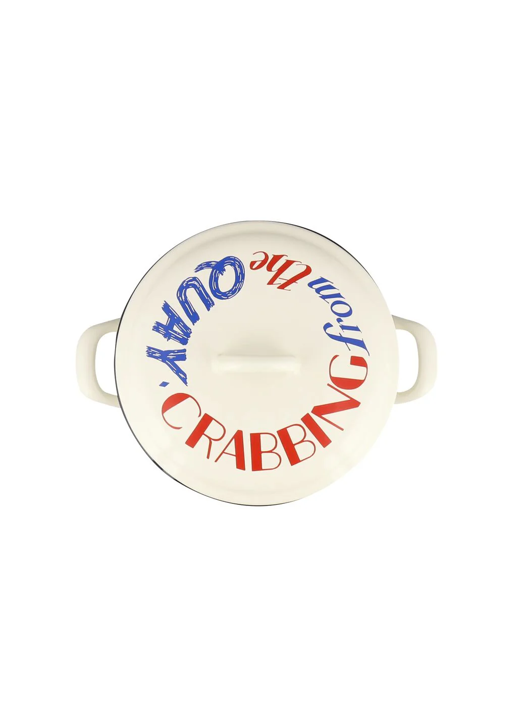 Red & Blue Toast Medium Enamel Cooking Pot - Image 3