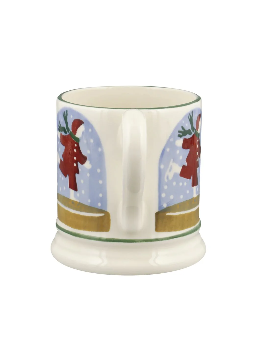Seconds Ice Skater Snow Globe 1/2 Pint Mug - Image 4