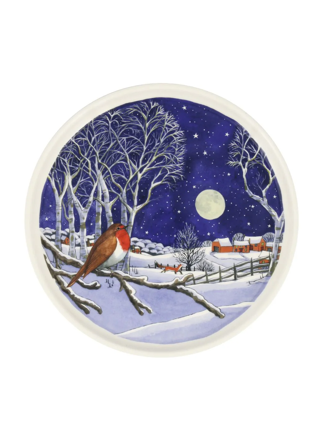 Seconds Midnight Robin Flat Serving Plate - Image 2