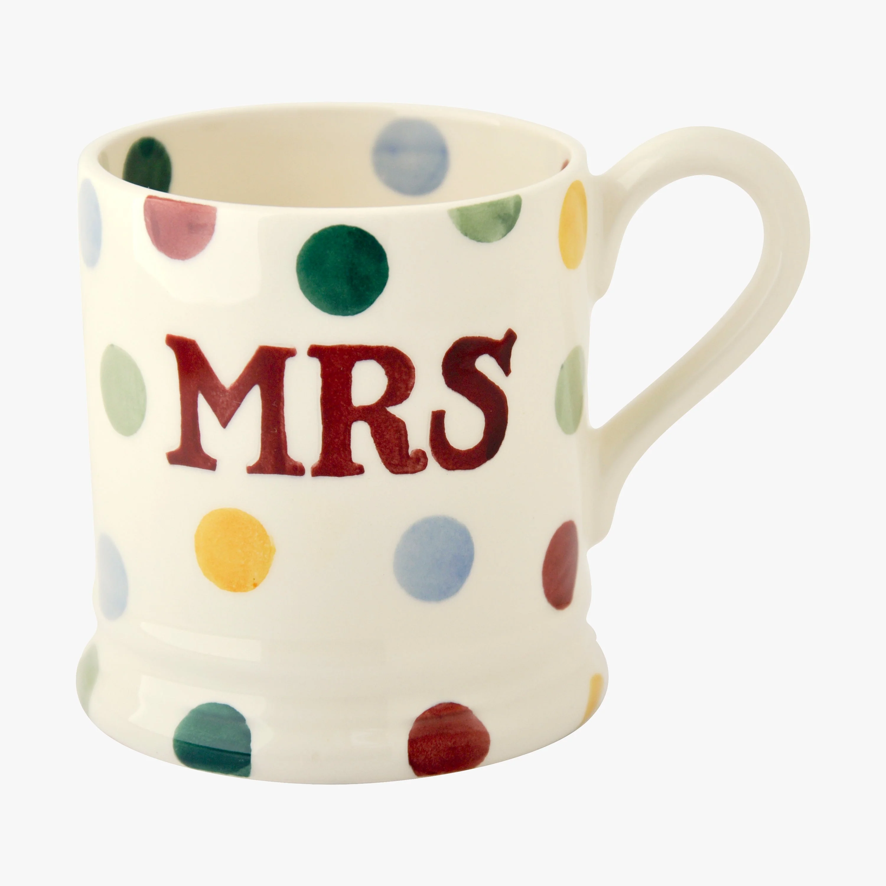 Seconds Polka Dot Mrs 1/2 Pint Mug - Image 2