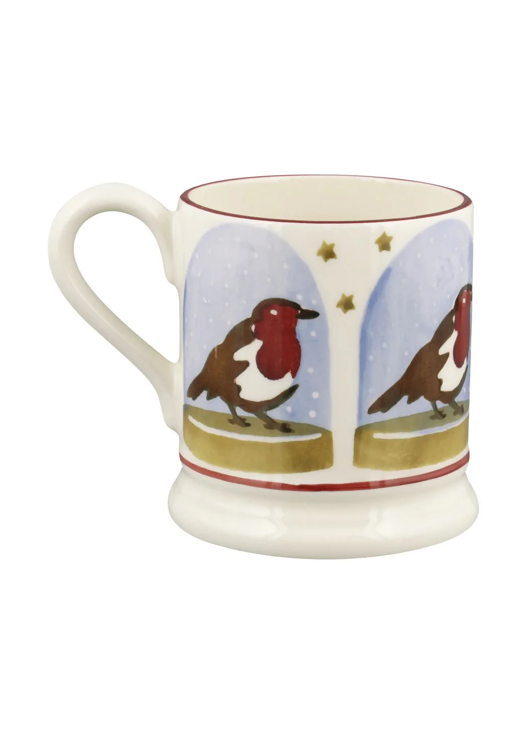 Seconds Robin Snow Globe 1/2 Pint Mug - Image 3